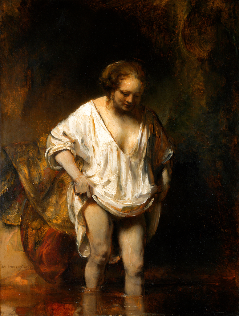 A Woman Bathing in a Stream (1654), Rembrandt / Image: public domain